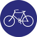 znak drogowy, rower