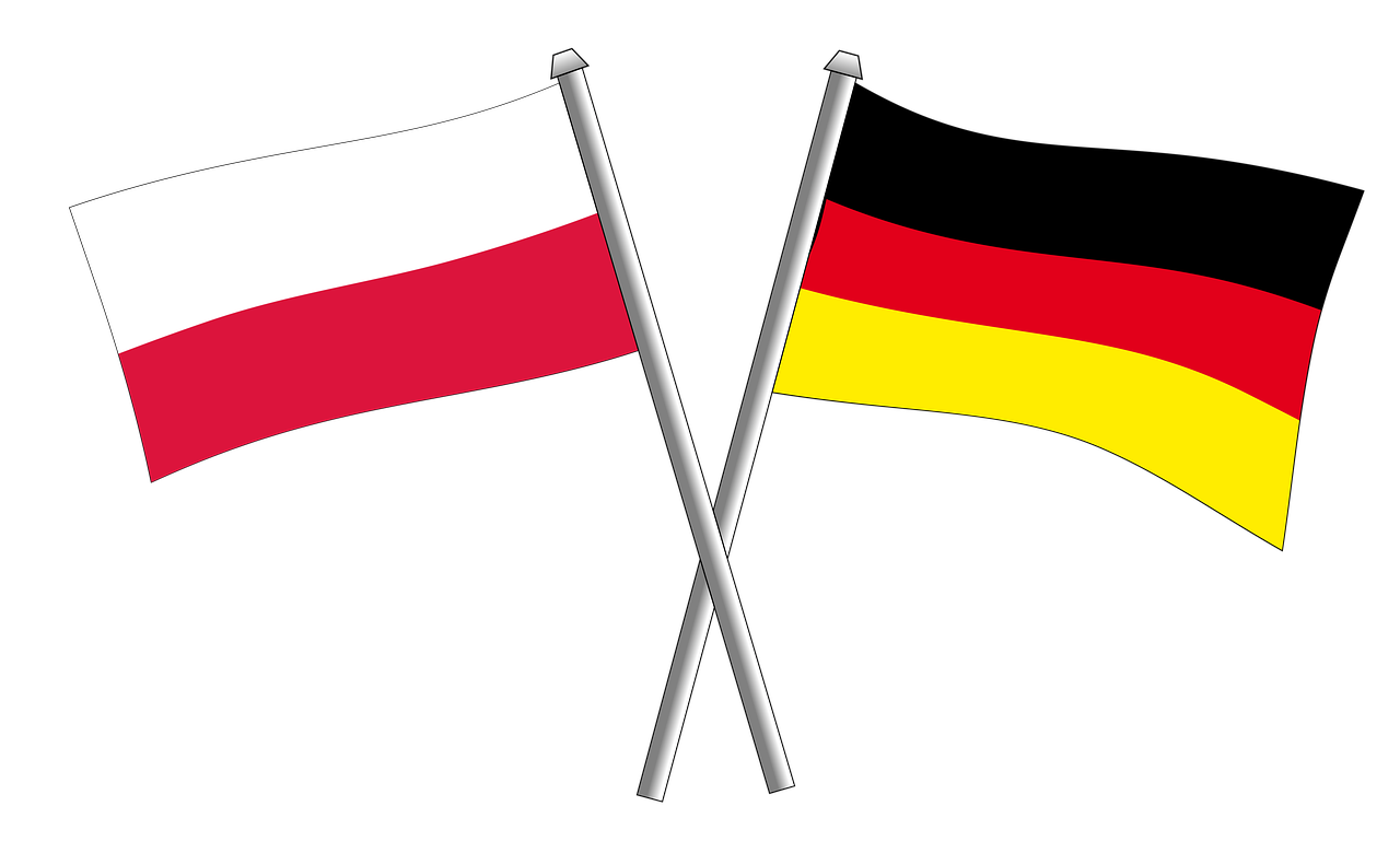 Flagi Polski i Niemiec