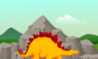 pomarańczowy dinozaur